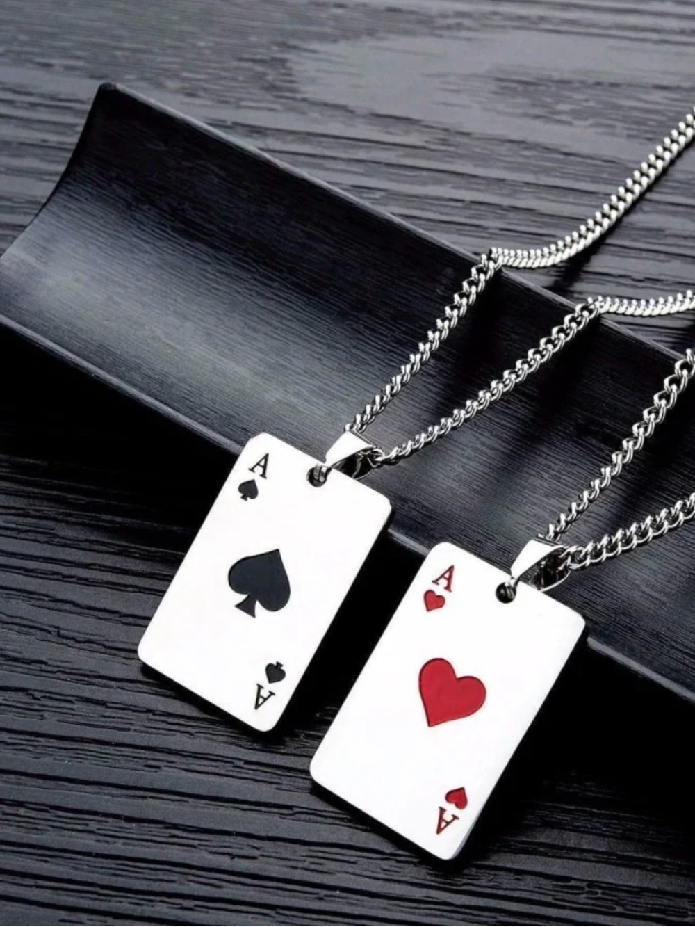 NWT FASHION NOVA MEN Lucky Poker necklace set